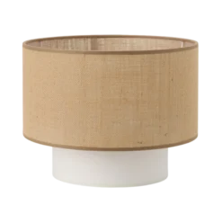 Abat-jour pour suspension double jute et beige 30 cm Rosine