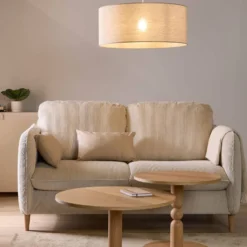 Abat-jour pour suspension lin 60 cm Roseline