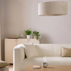 Abat-jour pour suspension lin 60 cm Roseline