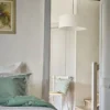 Abat-jour pour suspension tissu blanc 60 cm Robine