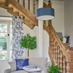 Abat-jour pour suspension tissu bleu marine 60 cm Raphaëllia