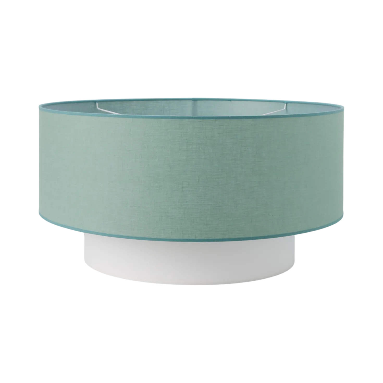 Abat-jour pour suspension tissu blanc et vert 60 cm Rym