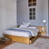 Abat-jour pour suspension tissu blanc 40 cm Rania