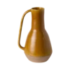 Amphore vase déco à anse curry en céramique 24cm