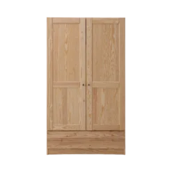 Armoire bois massif 2 portes 1 tiroir Iris