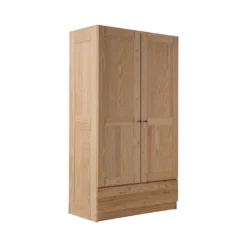 Armoire bois massif 2 portes 1 tiroir Iris