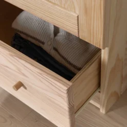 Armoire bois massif 2 portes 1 tiroir Iris