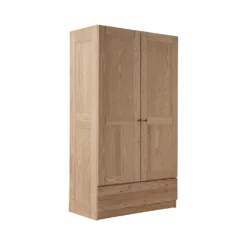 Armoire bois massif 2 portes 1 tiroir Iris