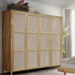 Armoire chêne massif 4 portes Capucine