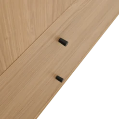 Armoire décor bois 2 portes 2 tiroirs Simon