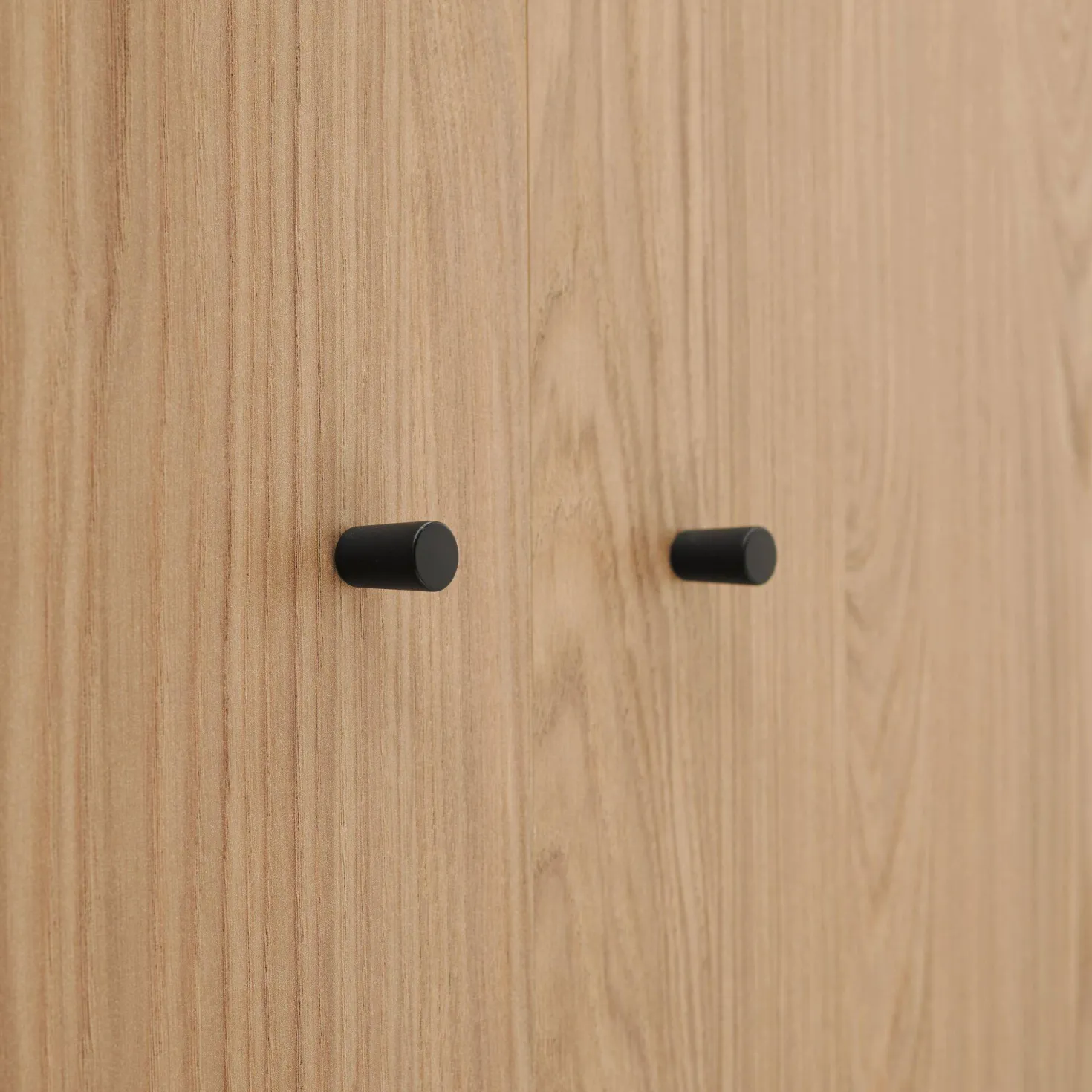 Armoire décor bois 2 portes 2 tiroirs Simon
