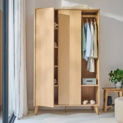 Armoire 2 portes bois Atia