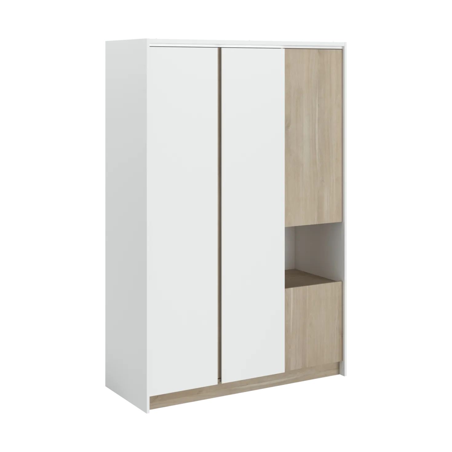 Armoire 4 portes décor bois Palerme