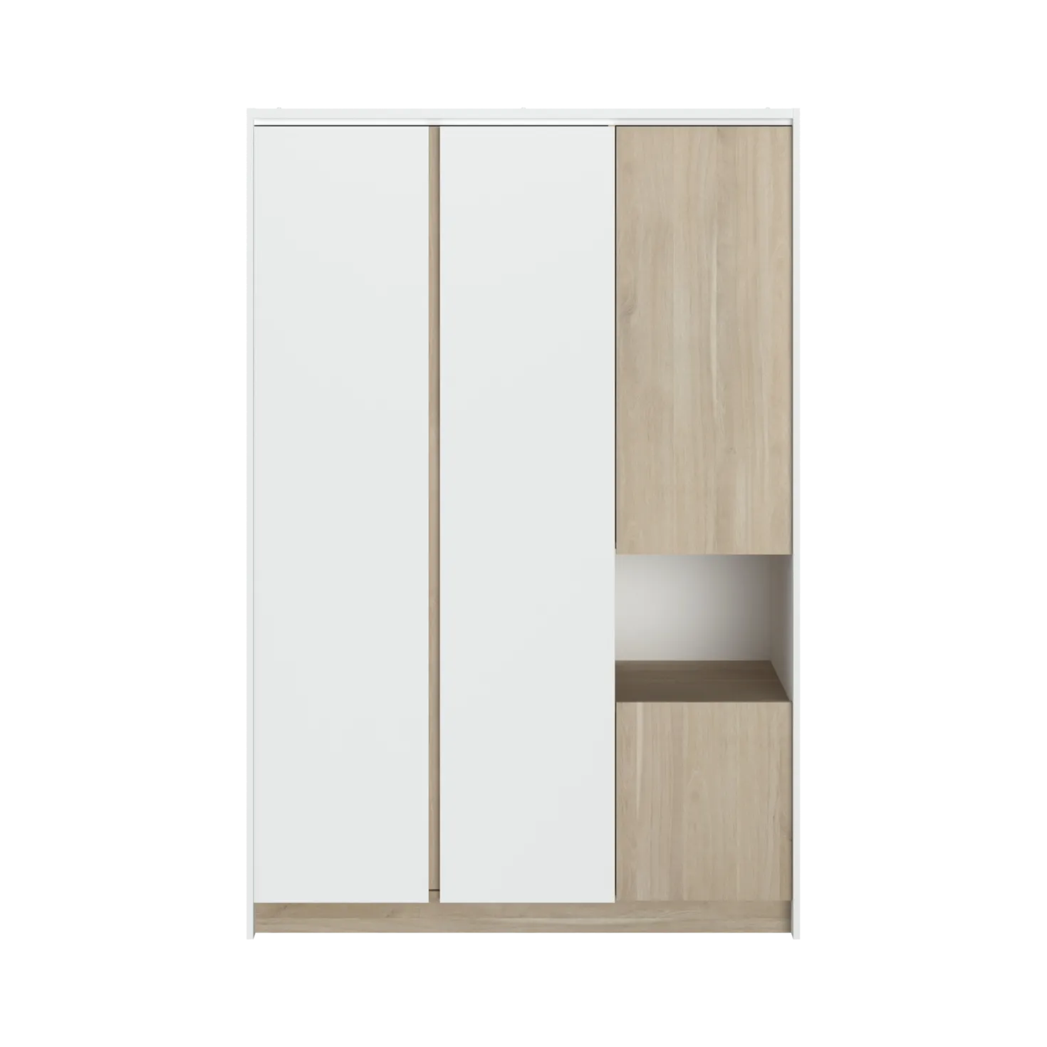 Armoire 4 portes décor bois Palerme