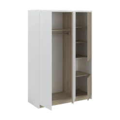 Armoire 4 portes décor bois Palerme