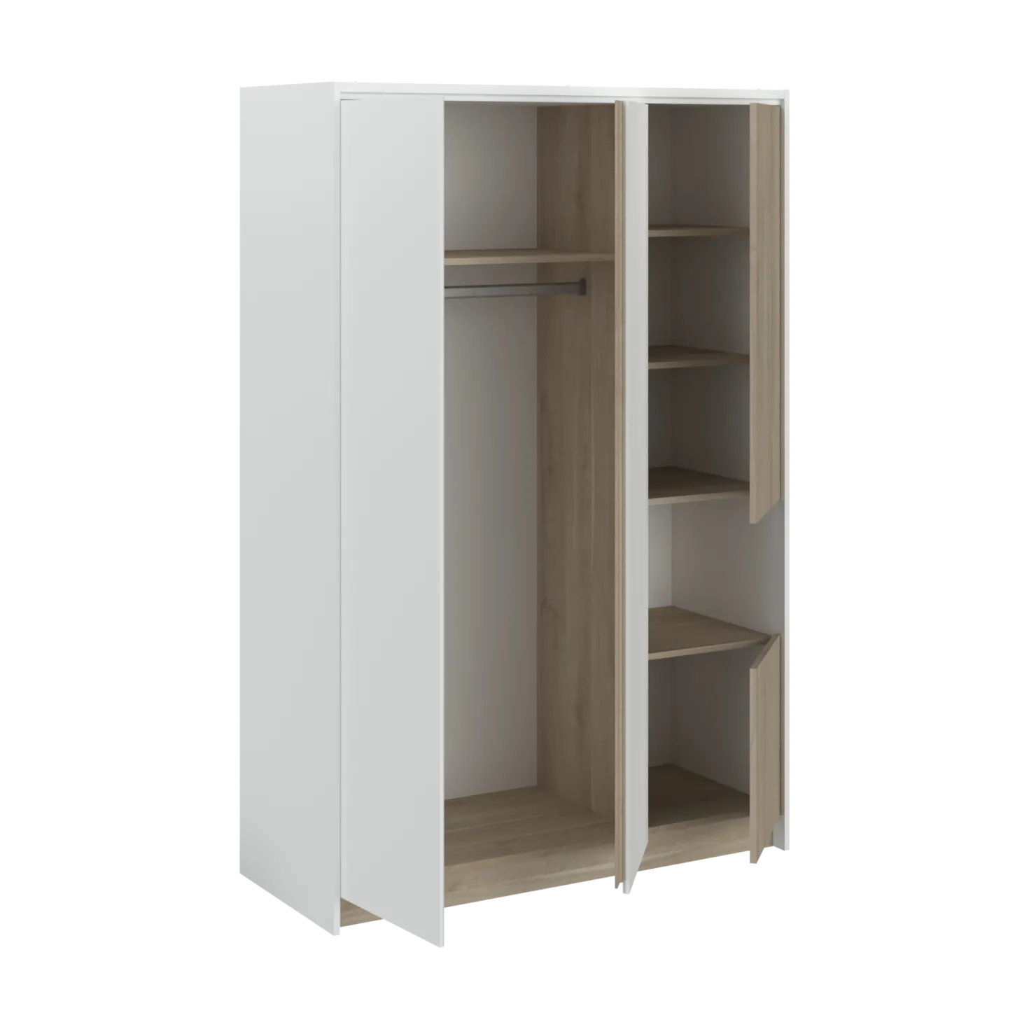 Armoire 4 portes décor bois Palerme