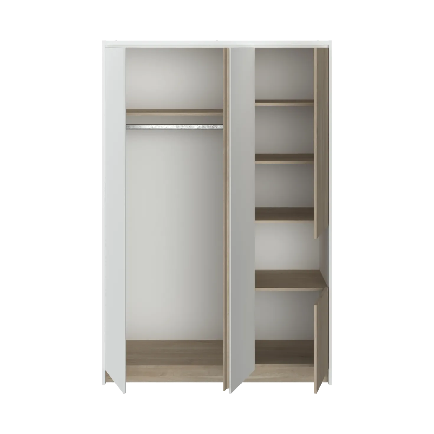 Armoire 4 portes décor bois Palerme