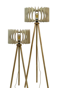 ATELIER LOUPIOTE Lampadaire liseuse Angèle Pieds bois