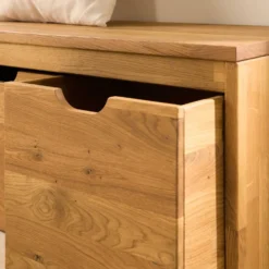 Banc bois massif 2 cubes de rangement Cyriel