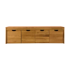 Banc bois massif 4 cubes de rangement Cyriel