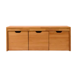 Banc bois massif 3 cubes de rangement Cyriel