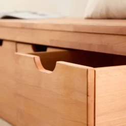 Banc bois massif 4 cubes de rangement Cyriel