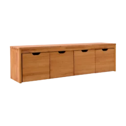 Banc bois massif 4 cubes de rangement Cyriel