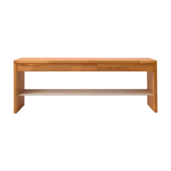 Banc à chaussures bois massif 2 places Cyriel