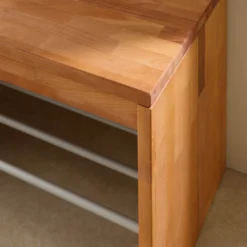 Banc à chaussures bois massif 3 places Cyriel