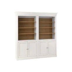 Bibliothèque bois massif 4 portes Embellie