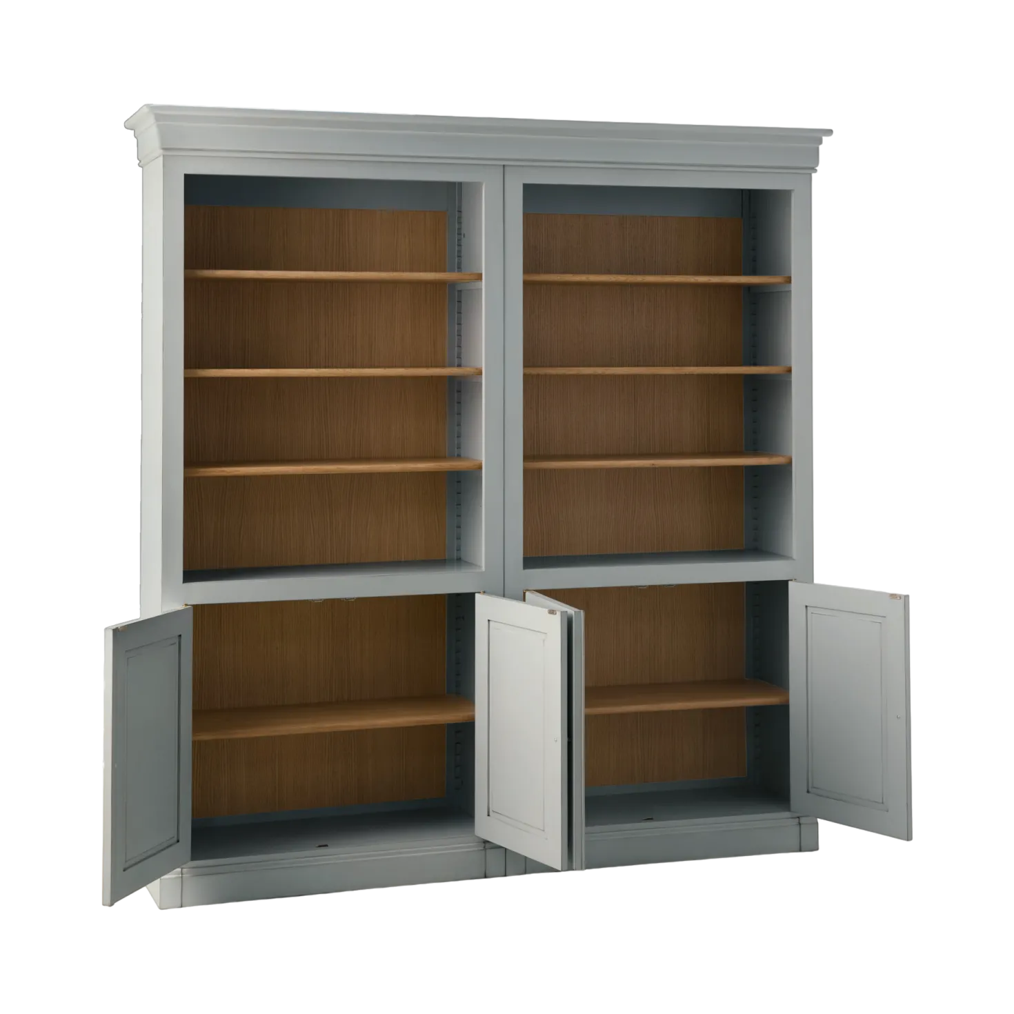 Bibliothèque bois massif 4 portes Embellie