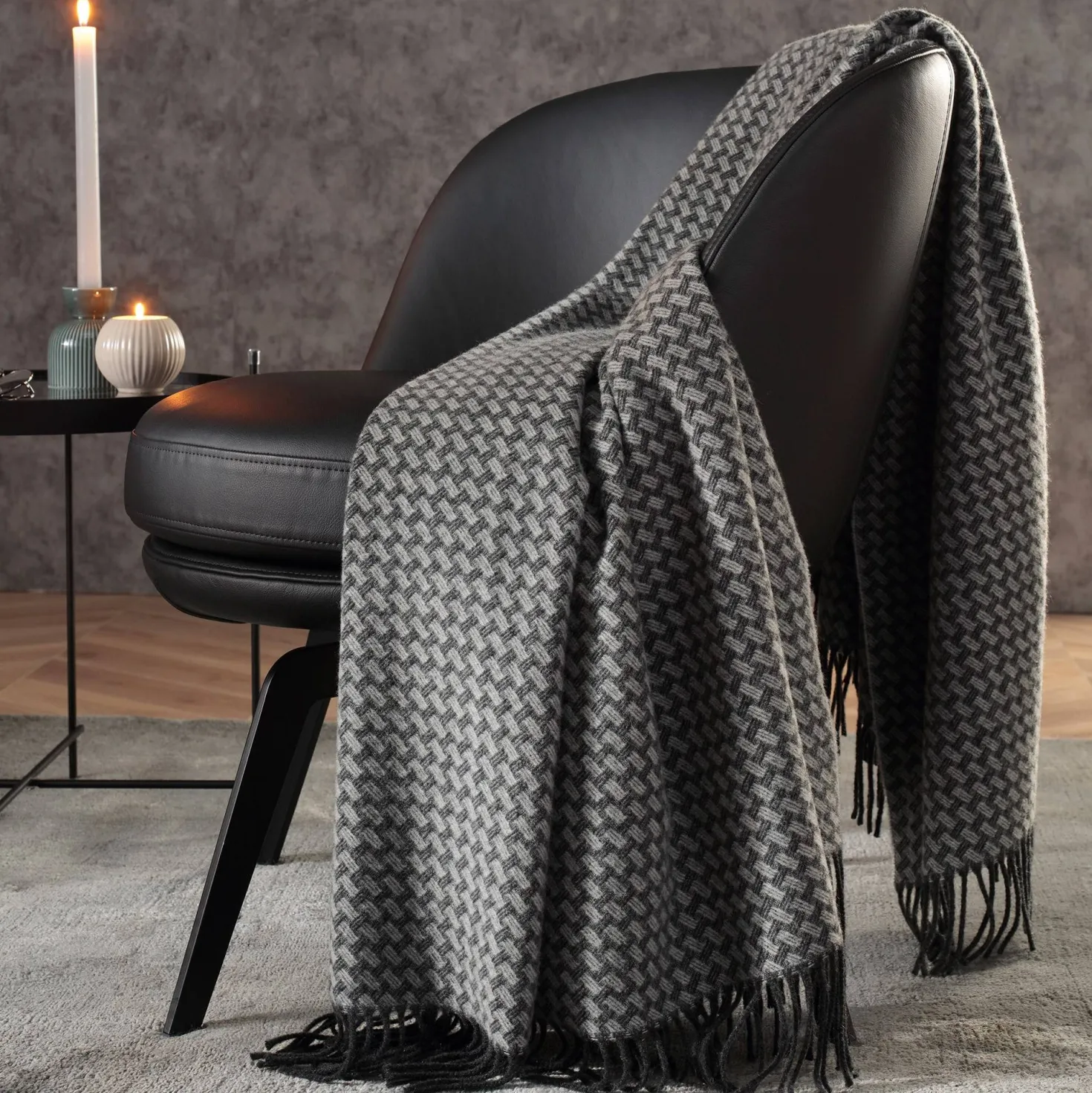 BIEDERLACK Plaid cachemire laine 130 x 170 cm Barbara