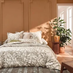 BLANC DES VOSGES Housse de couette percale de coton Cottage