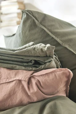 BLANC DES VOSGES Housse de couette percale lavée Bohème