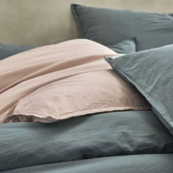 BLANC DES VOSGES Housse de couette percale lavée Bohème