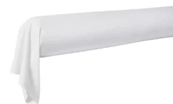 BLANC DES VOSGES Taie de traversin percale lavée Bohème