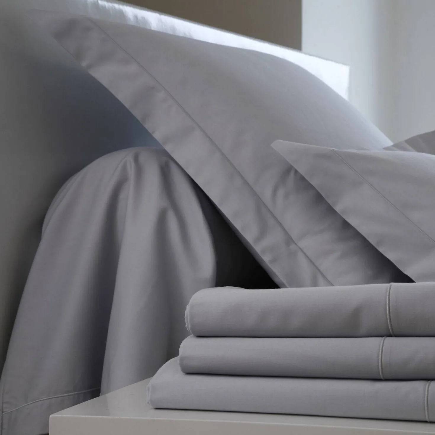 BLANC DES VOSGES Taie d'oreiller Satin