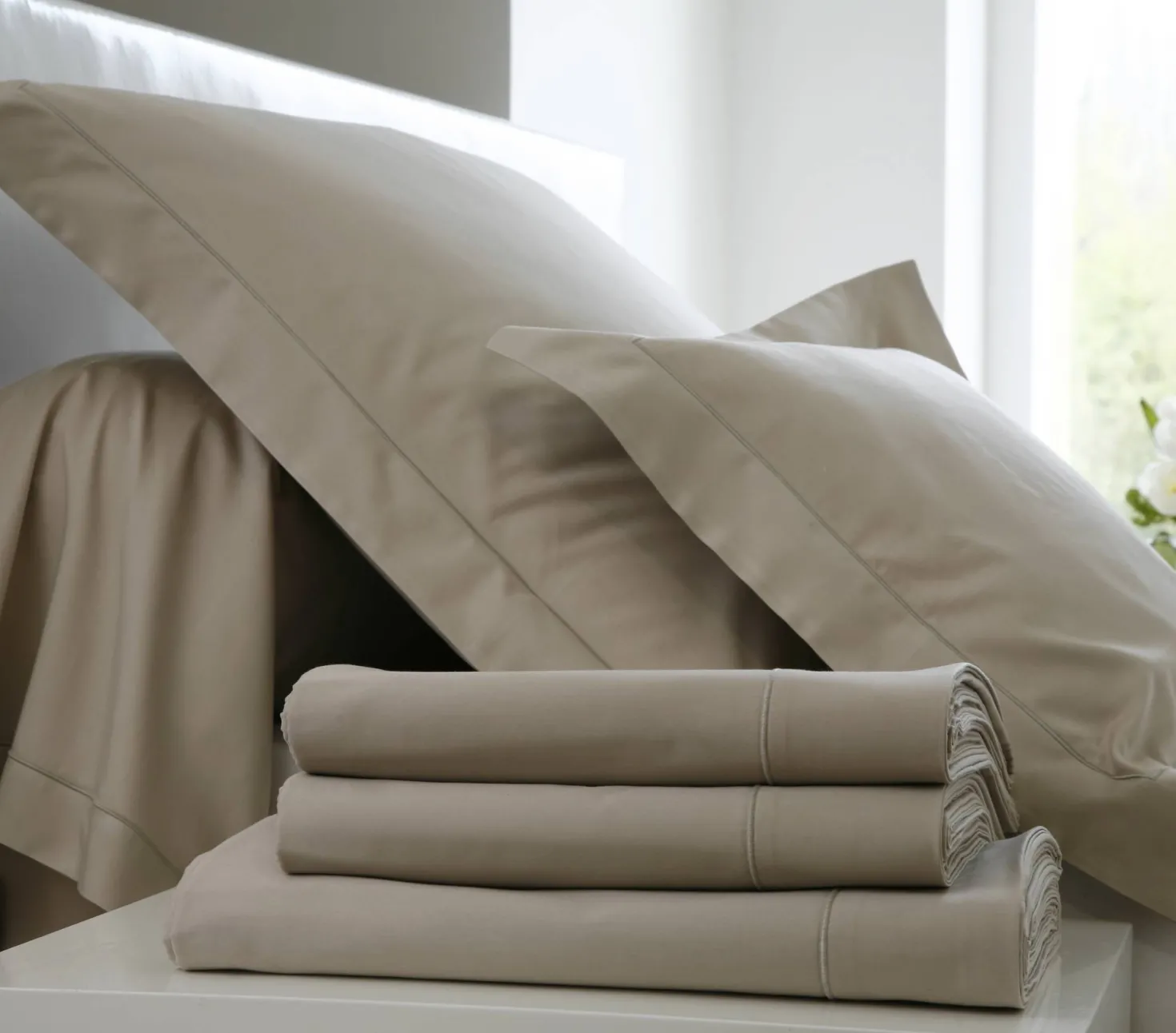 BLANC DES VOSGES Taie d'oreiller Percale Easy