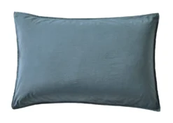 BLANC DES VOSGES Taie d'oreiller percale lavée Bohème