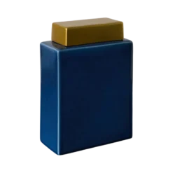 Boîte céramique déco bleu 24 cm Sirine