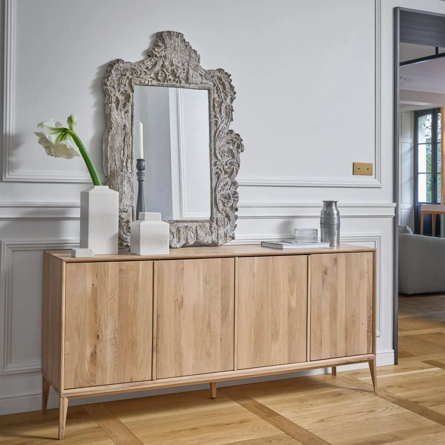 Boîte céramique déco moucheté 36 cm Sélène