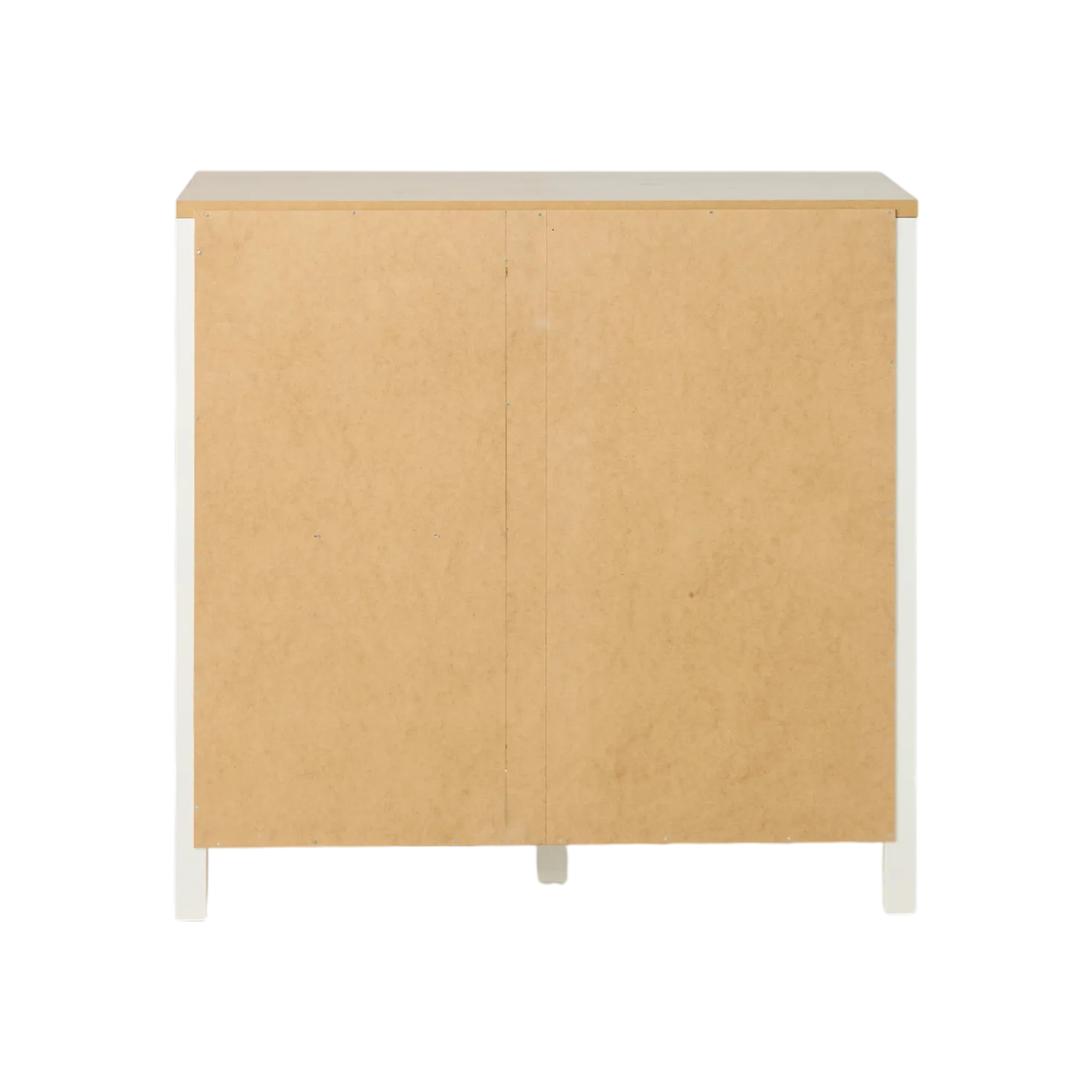 Buffet bas blanc et décor bois 1 porte 1 tiroir 94,5 cm Pivoine