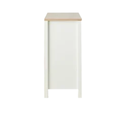 Buffet bas blanc et décor bois 1 porte 1 tiroir 94,5 cm Pivoine