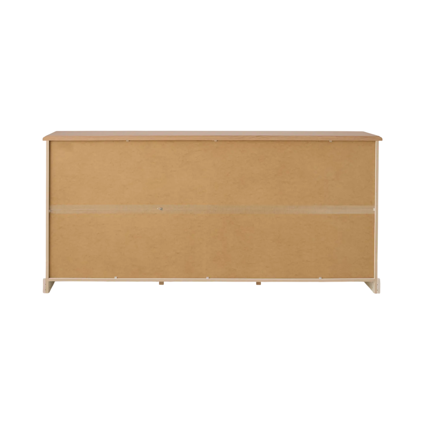 Buffet blanc et bois 3 portes 3 tiroirs 200 cm Apolline