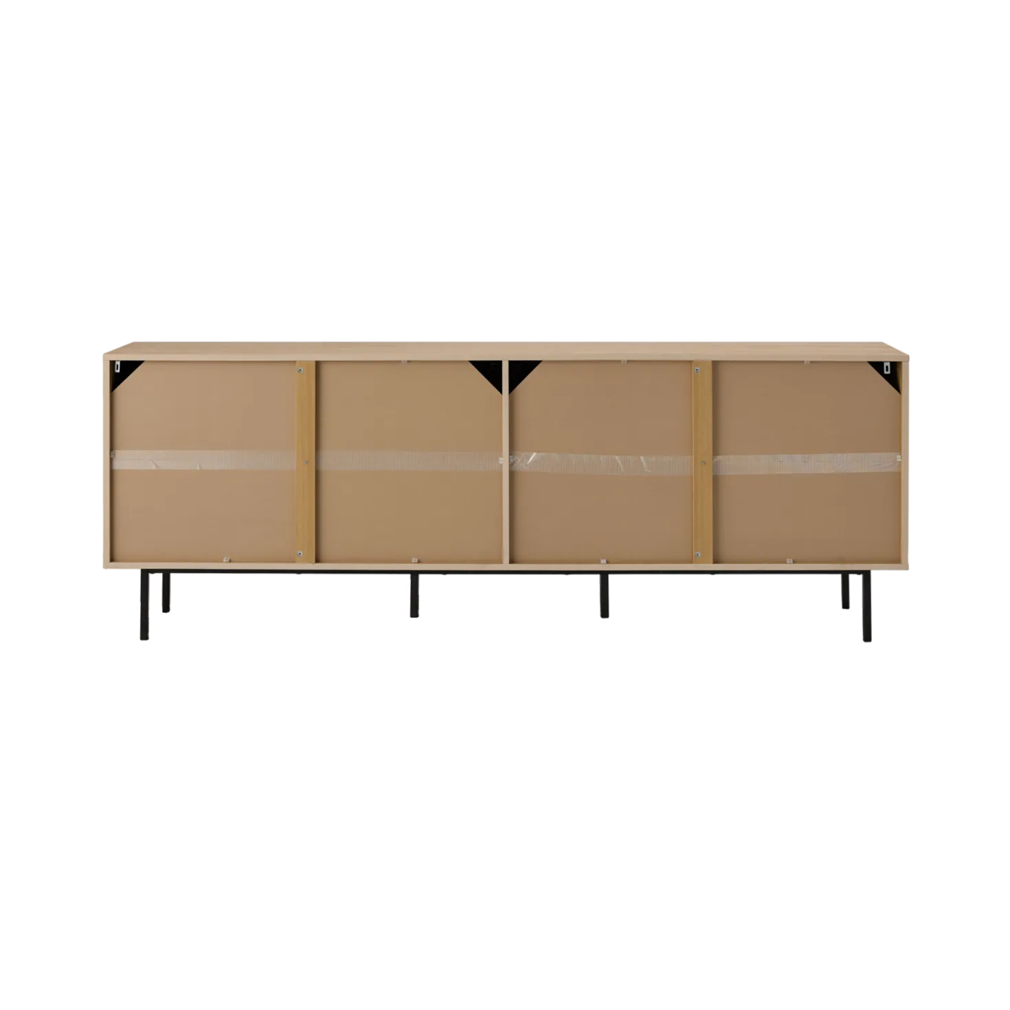 Buffet bois et pieds métal 4 portes 210 cm Alex