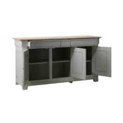 Buffet bois massif 3 portes 3 tiroirs 190 cm Embellie