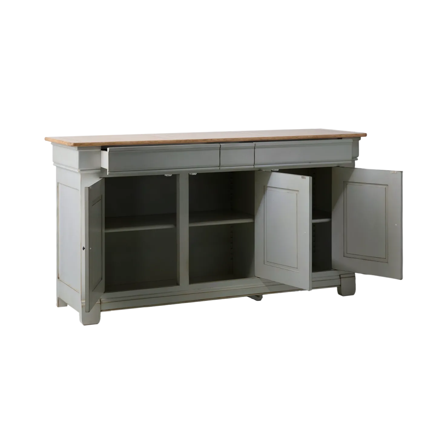 Buffet bois massif 3 portes 3 tiroirs 190 cm Embellie