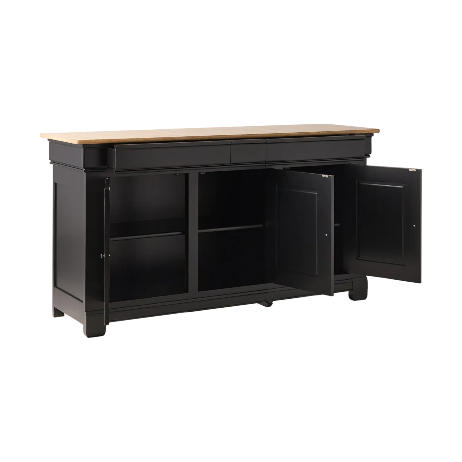 Buffet bois massif 3 portes 3 tiroirs 190 cm Embellie