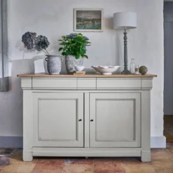 Buffet bois massif 2 portes 3 tiroirs 160 cm Embellie