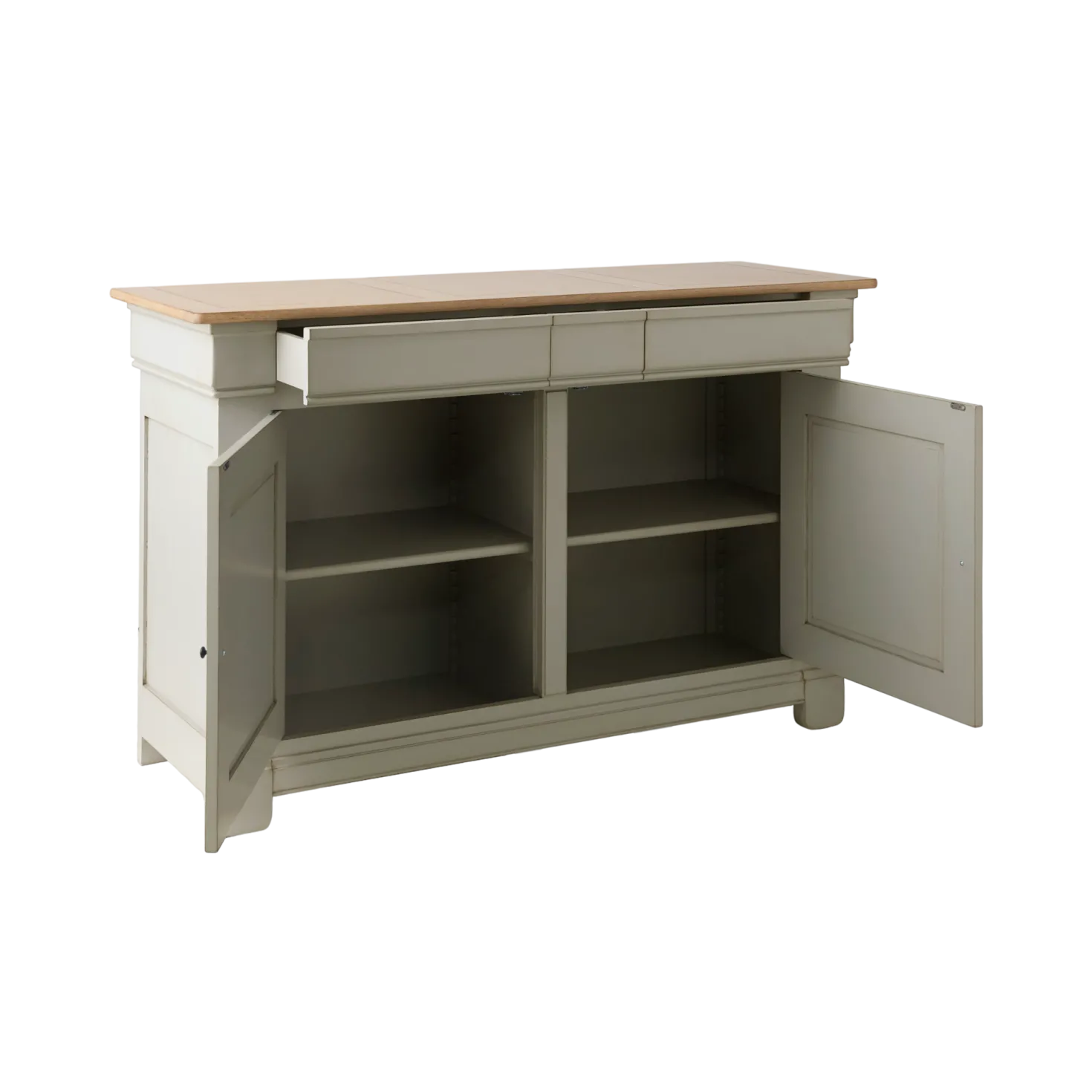 Buffet bois massif 2 portes 3 tiroirs 160 cm Embellie